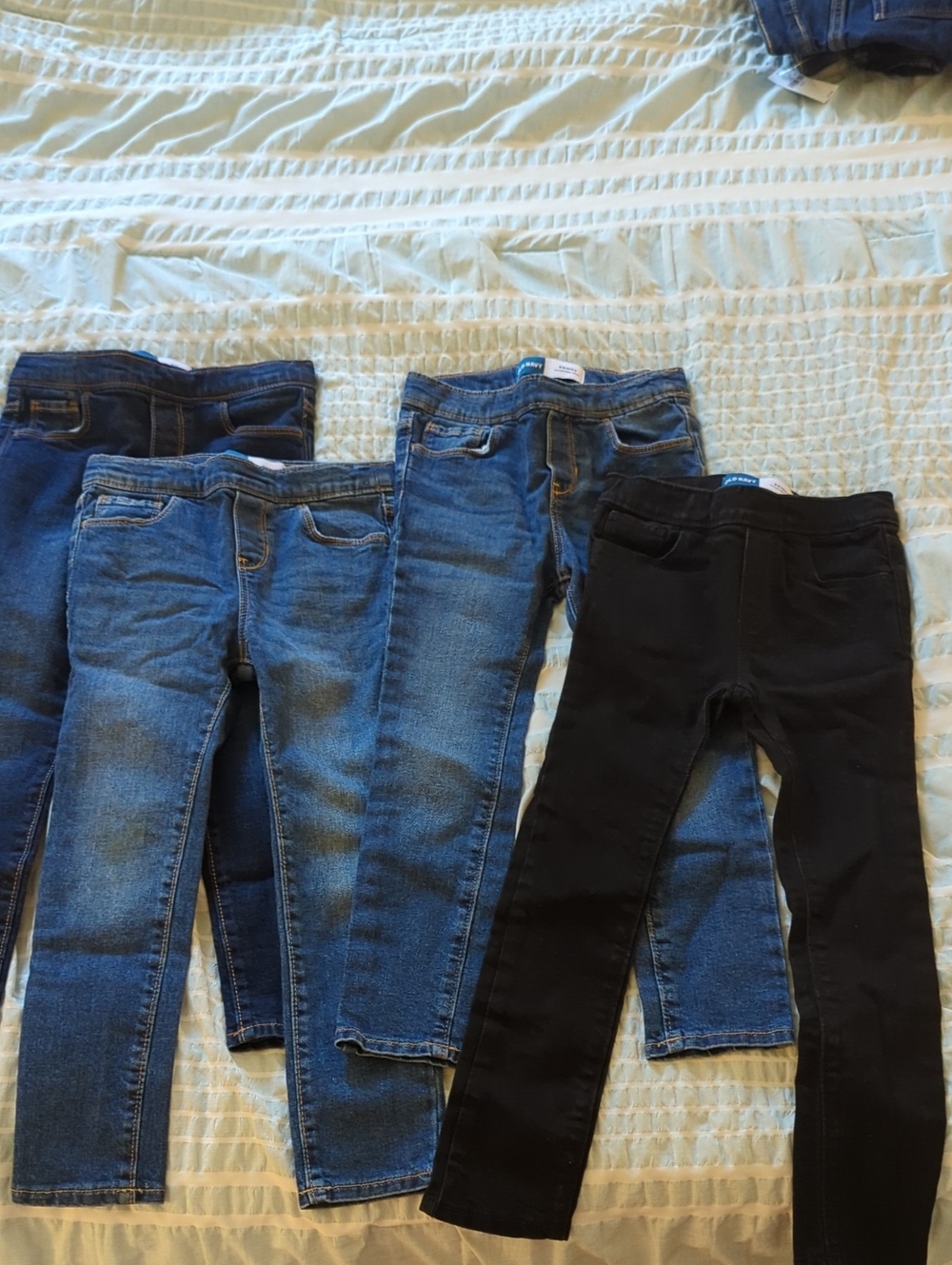 Lot of 4 - Old Navy Blue Denim and Black Jeggings, Toddler 5T
